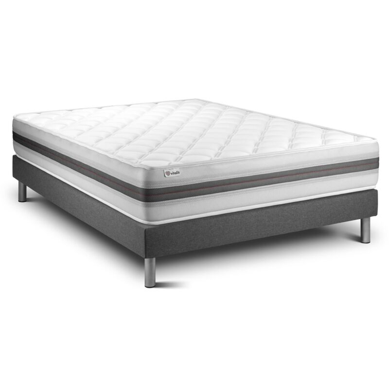 

Vitalit - Pack Colchón VITALMEMO BACK 135 x 200 cm + Somier multiláminas, Espuma viscoelástica, 5 zonas de confort