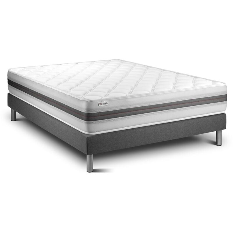 

Vitalit - Pack Colchón VITALMEMO BACK 150 x 190 cm + Somier multiláminas, Espuma viscoelástica, 5 zonas de confort