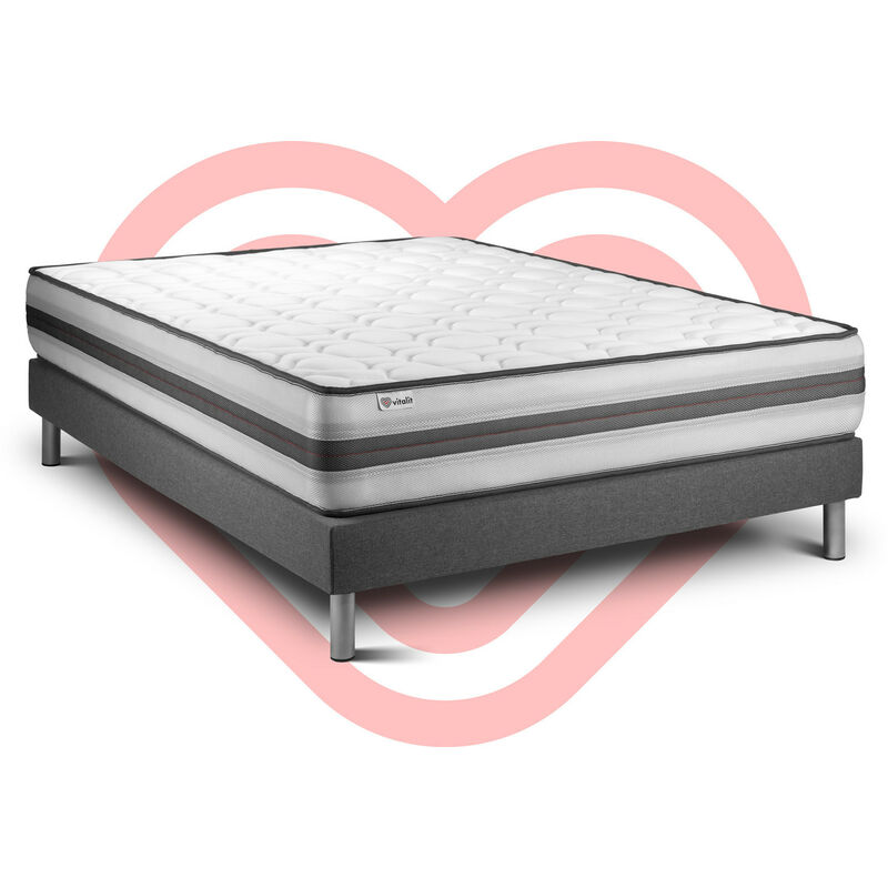 

Vitalit - Pack Colchón VITALPOWER RECOVER 180 x 200 cm + Somier multiláminas, Espuma viscoelástica, 5 zonas de confort