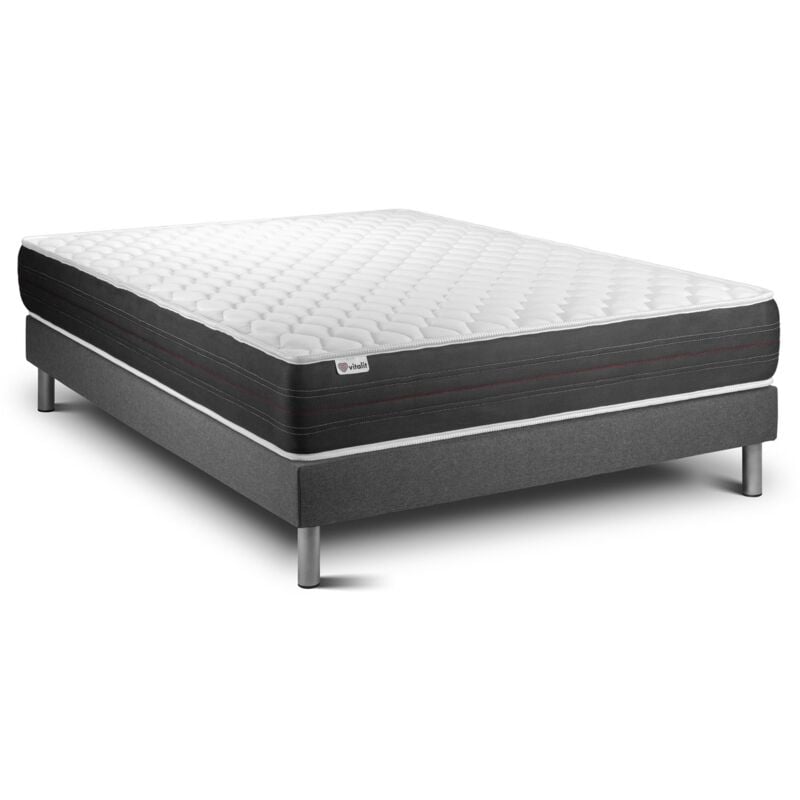 

Vitalit - Pack Colchón VITALSPRING 130 x 200 cm + Somier multiláminas, Muelles ensacados, 3 zonas de confort