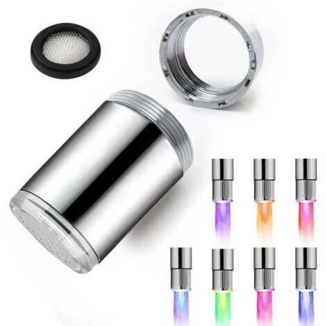 Pack Colorful LED Water Taps, 7 Color Changing Faucet Nozzle, LED Light Tap, Faucet for Restaurants, Homes, Kitchens and Bathrooms MUMU