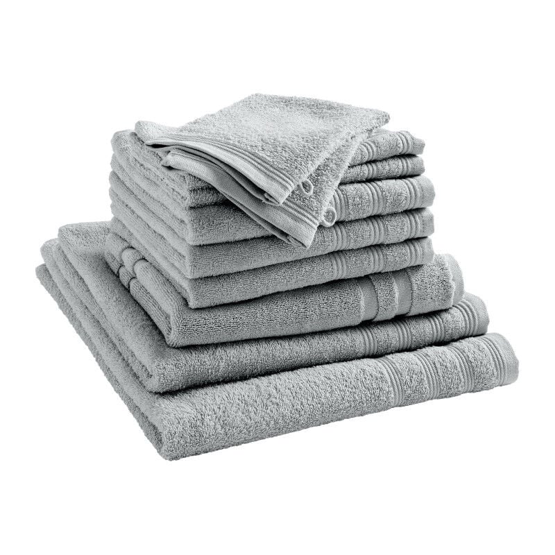 Pack complet 10 pièces 'Spa' salle de bain / 400 gr/m² - Couleur: 'Spa' Perle