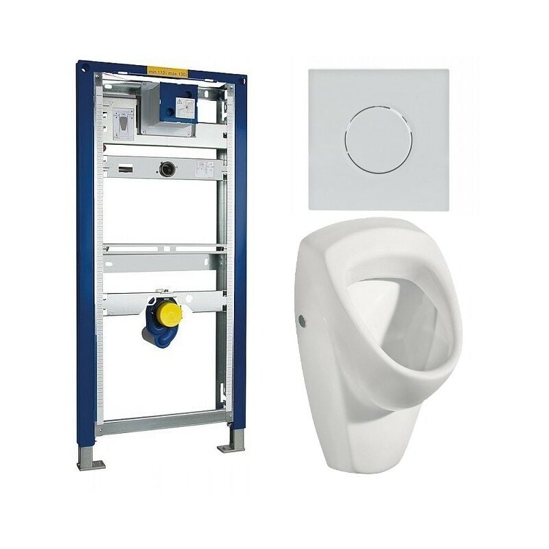 Pack complet Bâti support urinoir Geberit et Urinoir Geberit Renova blanc alimentation arrière