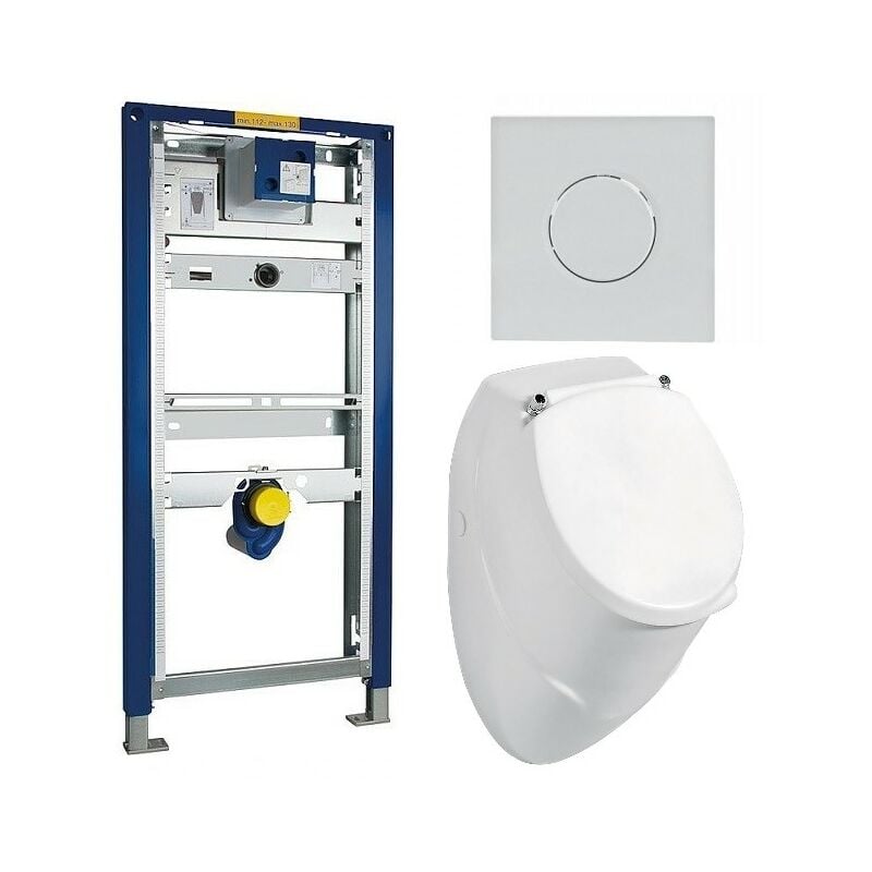 Pack complet Bâti support urinoir Geberit et Kit complet urinoir edu arrivée par l'arrière