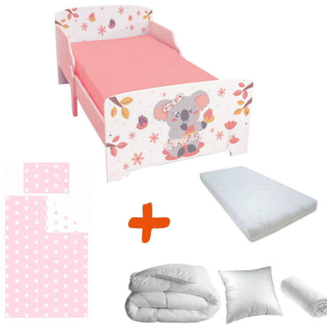 Pack complet Premium Lit enfant Koala Lit+Matelas & Parure+Couette+Oreiller