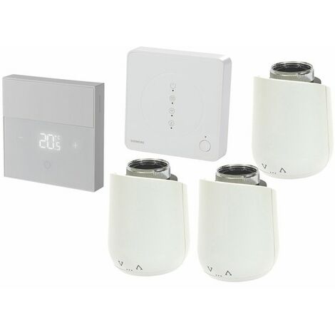 Pack Connected Home : Hub + thermostat filaire + 3 têtes thermostatiques - SIEMENS : PACK3