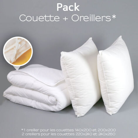 DODO | Lot De 2 Taies D'oreiller 2 En 1 Avec Alèse Absorbante Intégrée - Couleur Poudre