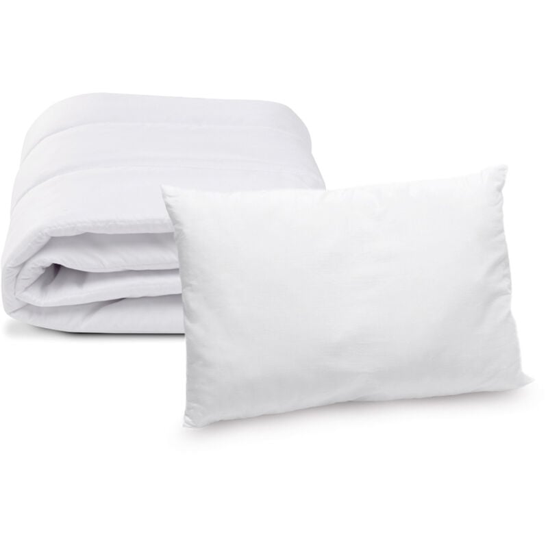 Bleu Calin - Pack Couette + Oreiller Bébé Lavable à 95°C