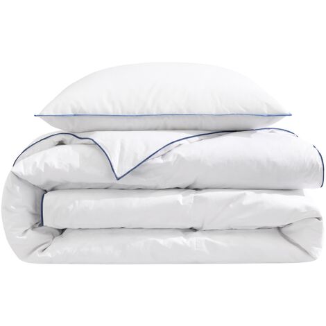 Pack couette prestige hôtellerie 140x200 et oreiller 70% duvet de canard anti-allergènes Someo