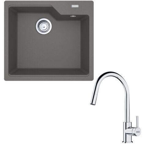 Pack cuve Urbis Fragranit stone 560 x 500 x 230 mm + mitigeur Lina J douchette - Franke
