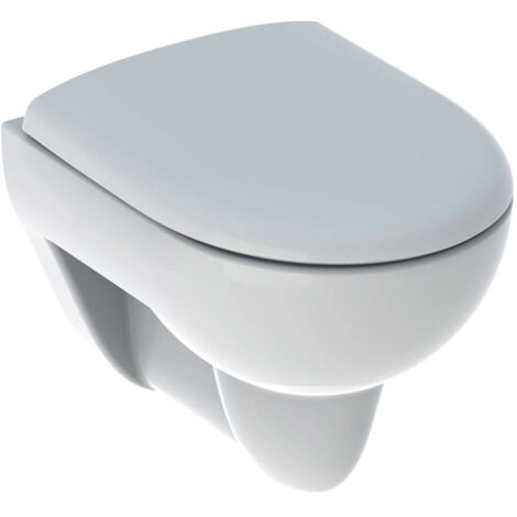 Pack cuvette suspendue court Renova avec abattant standard, blanc