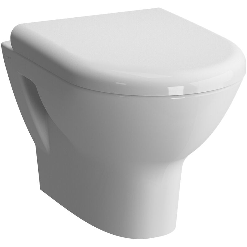 Pack cuvette WC suspendue complet ZENTRUM 50cm avec abattant - VITRA - 5785B003-6077 - Noir