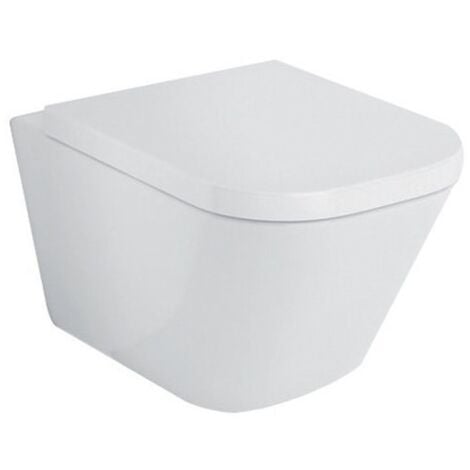 ROCA Pack WC THE GAP composé de cuvette de WC suspendue sans bride et abattant thermodur double laqué frein de chute Silencio Réf. A34H47L000