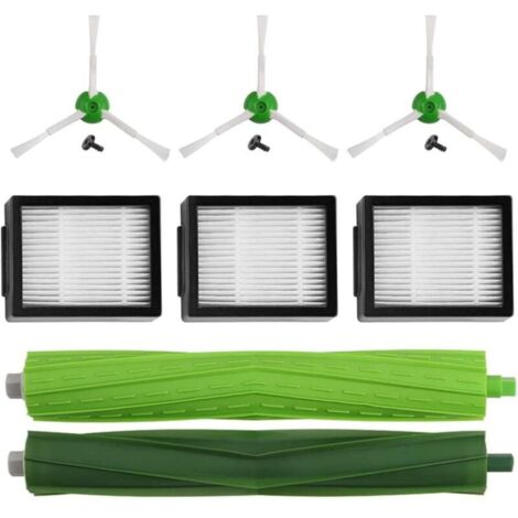 Pack d'accessoires pour Roomba E5 E6 i3 i3+ i7 j7 j7+ e5154 e5158 Kit de Remplacement Complet pour Pièces de Rechange, brosses latérales, filtres, Rouleaux extracteurs
