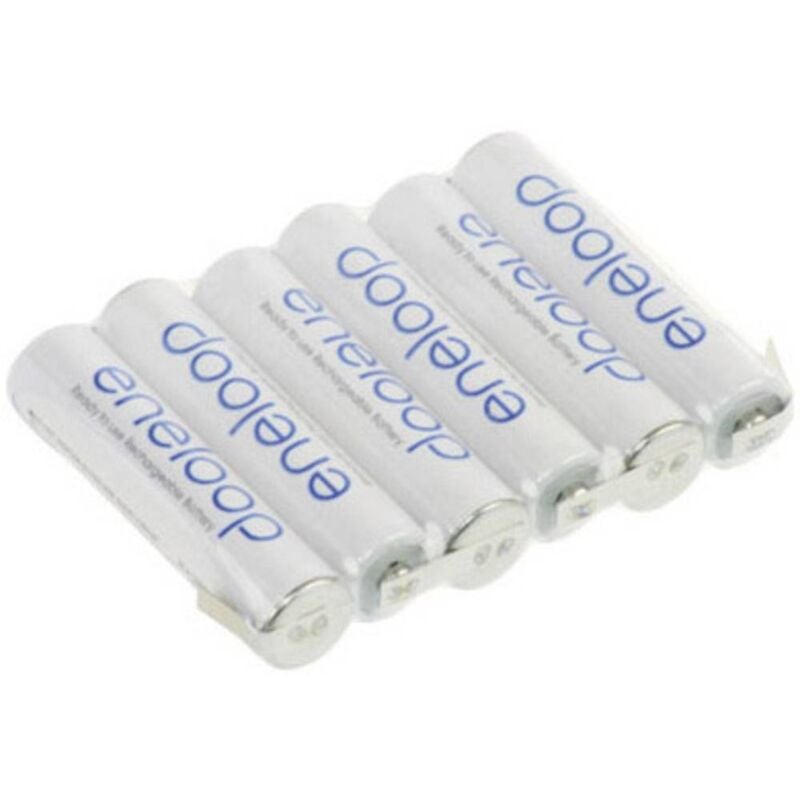 Pack de piles rechargeables 6x LR3 (aaa) NiMH Panasonic 132321 7.2 v 750 mAh