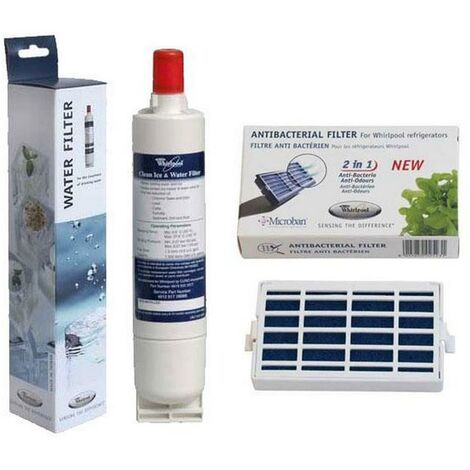 Pack de 1 filtro MICROBAN 481248048172 + 1 filtro SBS002 481281729632 SBS002 MICROBAN WHIRLPOOL