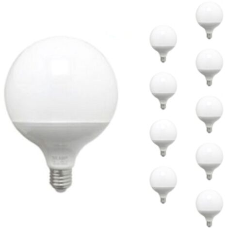 Pack de  10 - Ampoule E27 LED 18W 220V G95 300° - Blanc Chaud  - SILUMEN