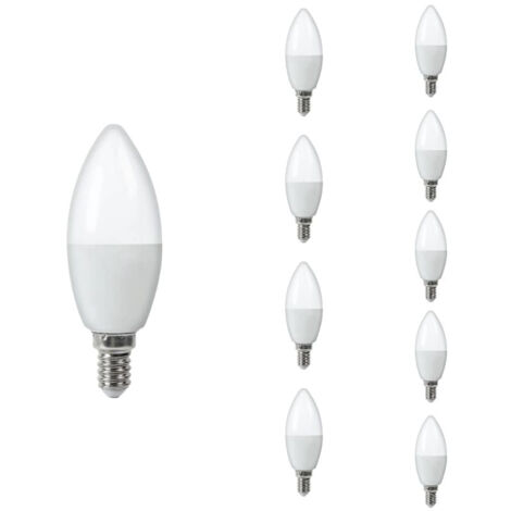 Pack de  10 - Ampoule LED E14 4.8W C37 180° - Blanc Neutre  - SILUMEN