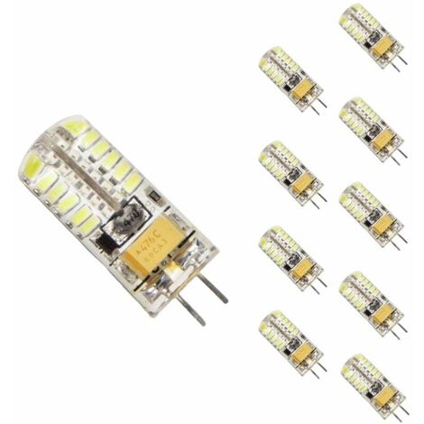 Pack de  10 - Ampoule LED G4 12V 3W SMD2835 24LED 360° - Blanc Froid 6000K - 8000K - SILAMP