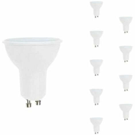 Pack de  10 - Ampoule LED GU10 9.5W - Blanc Froid 6000K - 8000K - SILAMP