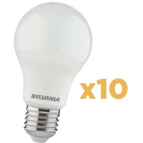 Pack de 10 ampoules LED GLS E27 8W 4000K A60 806lm 230V - Sylvania