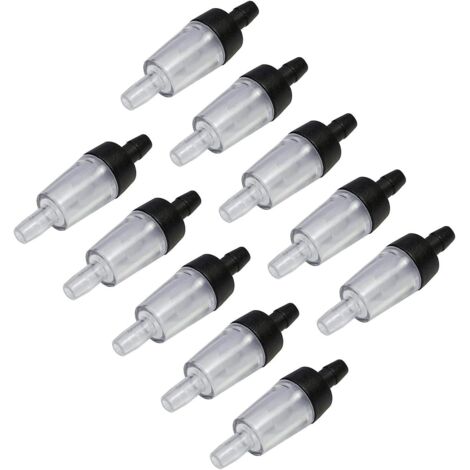 pack De 10 Aquarium Check Valves Noir Plastique Unidirectionnel Vannes Anti-retour Protecteurs De Pompe Pour Accessoires De Poisson Standard De 0,