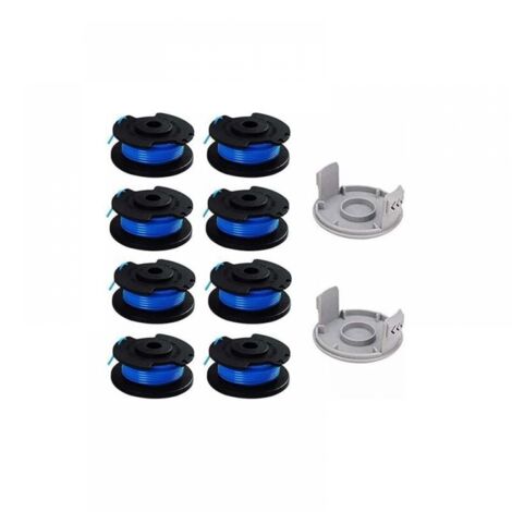 Pack de 10 bobines de rechange pour coupe-bordures Ryobi One+ AC14RL3A, 18v 24v 40v, Ø 1,6mm, longueur 3,3m (incluant 8 bobines et 2 couvercles)