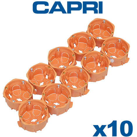 Pack de 10 Boîte d'encastrement simple Capriclips D67 Prof40 - Capri