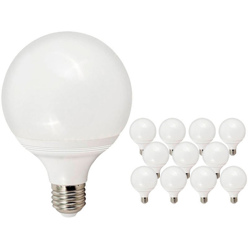 

Pack de 10 Bombillas LED E27 Bajo Consumo GIJON G95 12W con 1020 Lm. 4500K Blanco Neutro