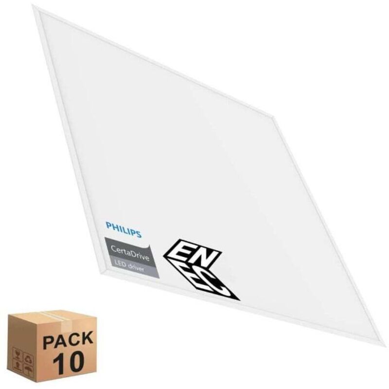 Sysled - Pack de 10 Dalles led 60 x 60 driver Philips blanc neutre en 40W IP40