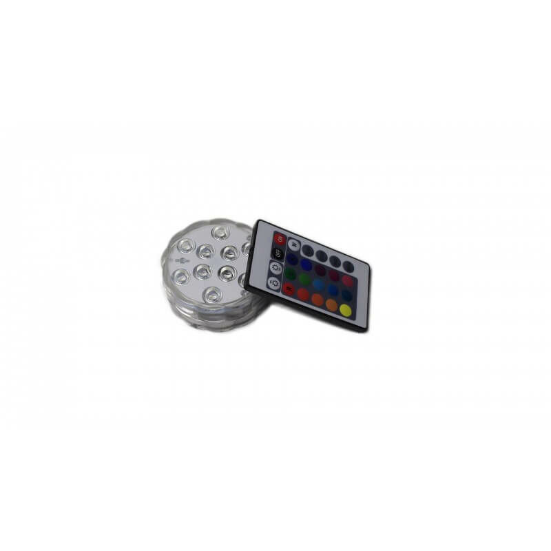 

Pack de 10 lugares submergeable de piscina led ip68 controlable por control remoto 16 colores