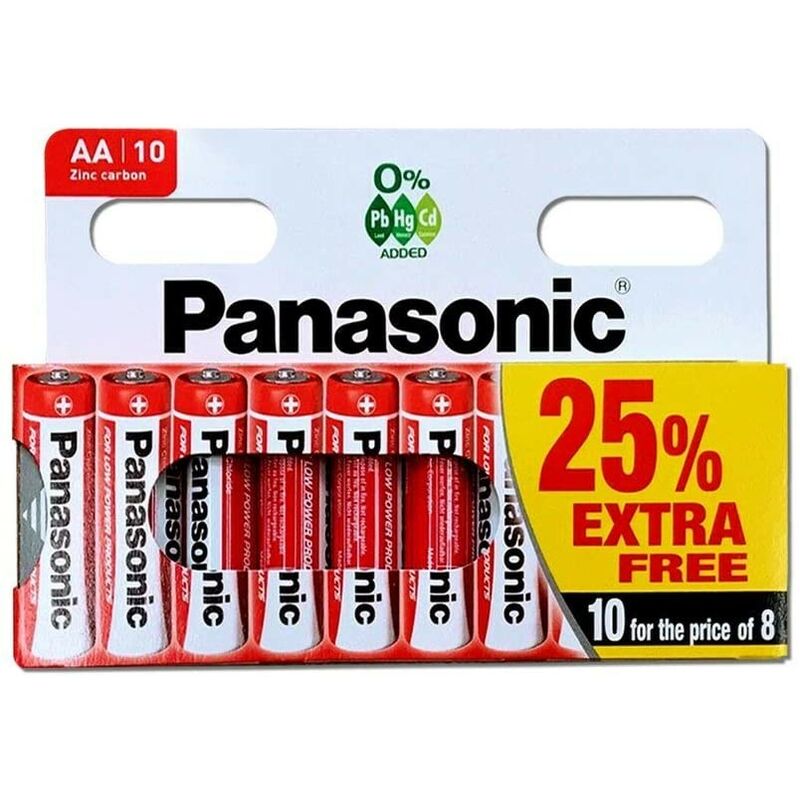 

'Specials' Zinc Carbon - AA (LR6) - Box of 10 Batteries - Panasonic