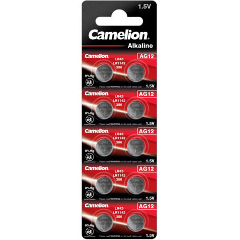Pack de 10 piles Camelion Alcaline AG12 0% Mercury/Hg (12051012)
