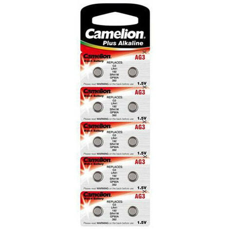 Pack de 10 piles Camelion Alkaline AG3 (12001003)