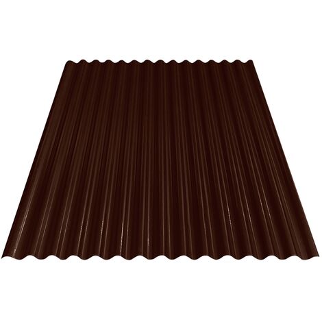 Pack de 10 plaques S18 |couleur brun chocolat RAL 8017 | Dimensions Lxl: 883x1200mm