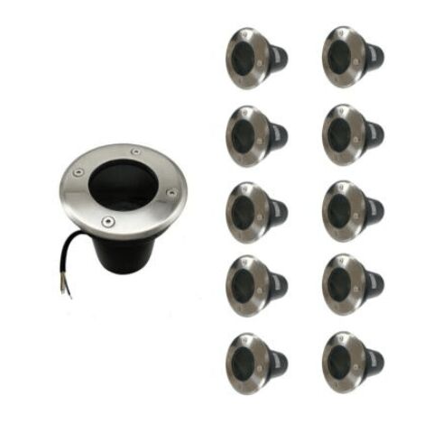 Pack de  10 - Spot LED Extérieur Encastrable pour Ampoule GU10 - SILUMEN