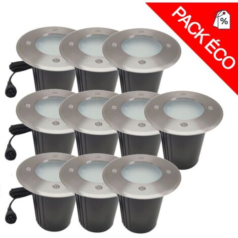 Pack de 10 spots 12V encastrables extérieur 60 LED 7W 3000K Limão®