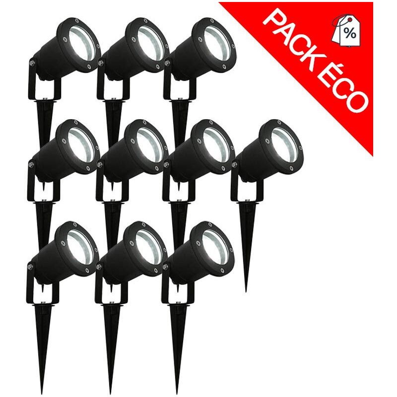 Lumihome - Pack de 10 spots piquets extérieurs 28 led 4.5W 6500K ®