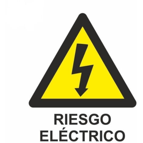 Pack de 10 unidades Señal de Riesgo Eléctrico 50 x 50 mm adhesiva SEKURECO