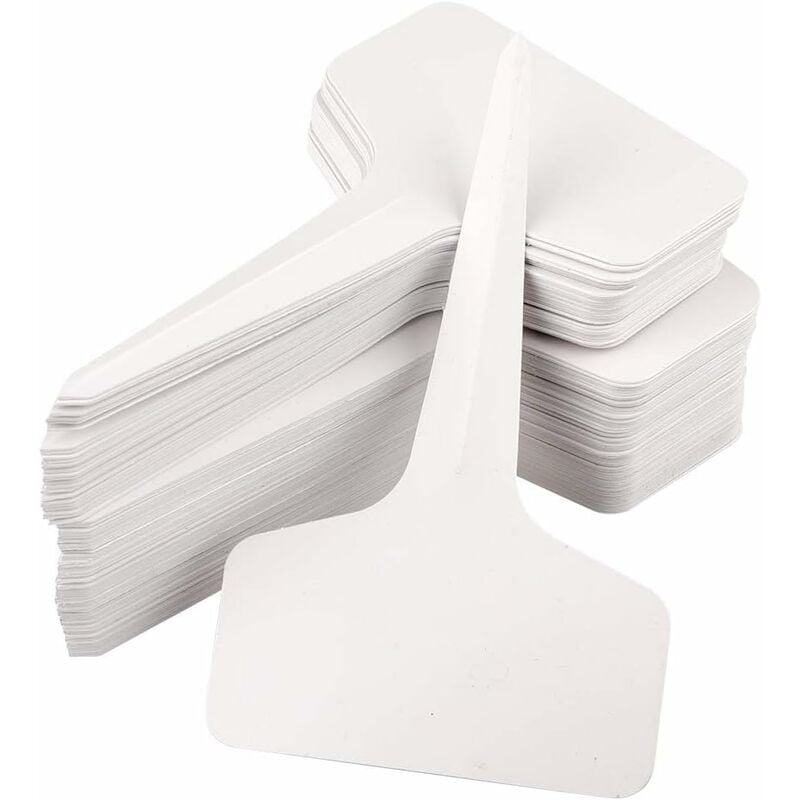 Fei Yu - Pack de 100 balises de sol en plastique (blanc)