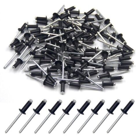 Pack de 100 rivets aveugles en aluminium 4.8 x 12mm – Rivets à bout ouvert pour applications mécaniques – Résistance accrue