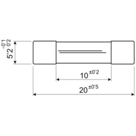 Pack de 100 uds Fusibles de Cristal de 5 x 20 mm 4 A Electro Dh 06.103/T/4 8430552003686