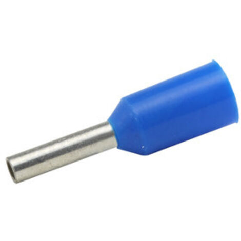 Pack de 100 uds Punteras aisladas para crimpar color azul 6 mm Electro Dh 31.607/0.75/6 8430552125210