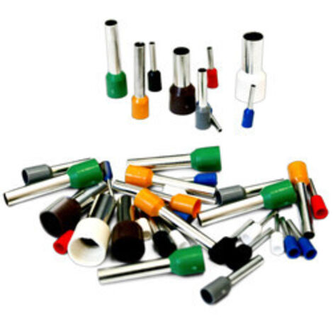 Pack de 100 uds Punteras aisladas para crimpar color marfil 18 mm 31.607/16/18 8430552125364