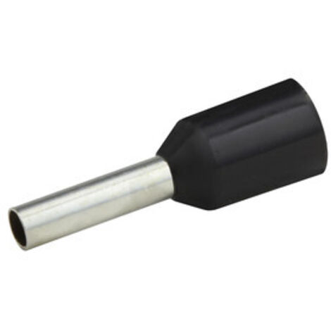 Pack de 100 uds Punteras aisladas para crimpar color negro de 8 mm Electro Dh 31.607/1.5/8 8430552125258