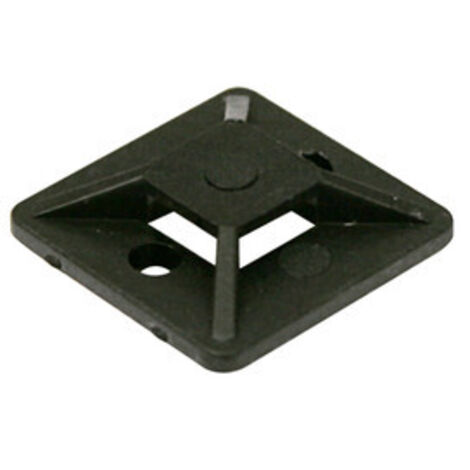 Pack de 100 uds Soportes adhesivos para bridas de 4 mm de color negro Electro Dh 31.666/N 8430552140947