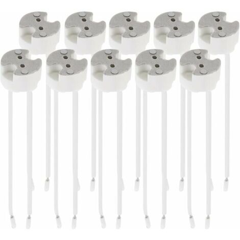 Pack de 10x douille GU5.3 - Douille GU5.3 ou MR16 - Support avec câble 12V - Pour ampoules LED type spot halogène,