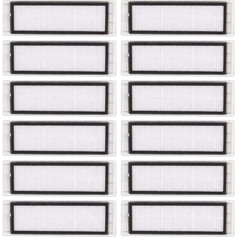 Pack de 12) filtres hepa compatibles avec Roborock S6 Pure S6 E4 S4 Max S6 MaxV S5 S5 Max S4 E2 E3 E5 E20 E25 E35 S50 S65