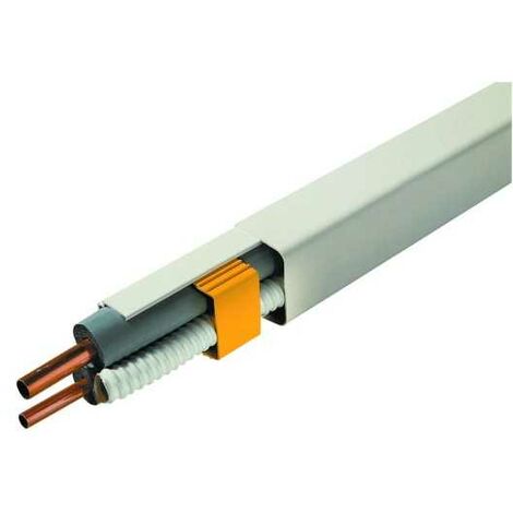 Pack de 12 goulottes PVC 60 mm – Longueur 2m – Résistance UV – Pour câbles électriques et climatisation – Artiplastic