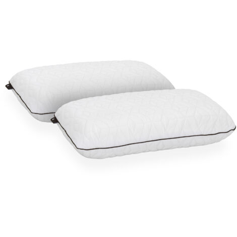 Pack de 2 almohadas TETSU ajustables 40 x 60 cm híbridas con espumas técnicas y gel - ARQYA by MOG CASA